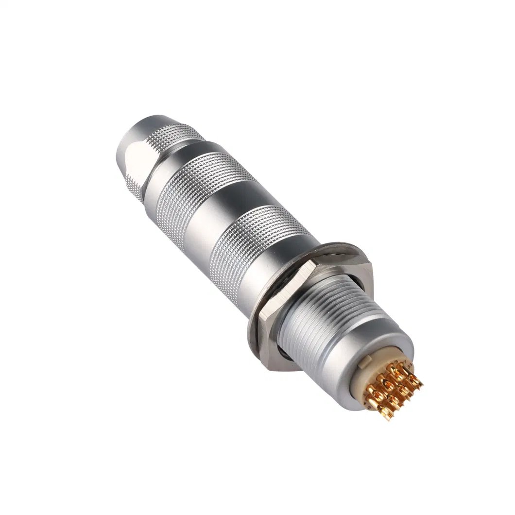 Waterproof Panel Mount 0s/1s Series Coaxial Triaxial Circular Self Locking Push Pull Connector