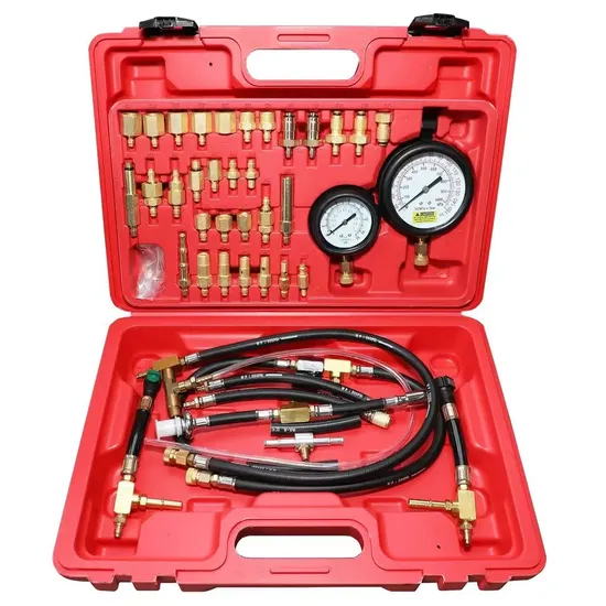 Quick Connection Fuel Injection Injector Pressure Tester Gauge Tools Kit 0